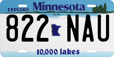 MN license plate 822NAU