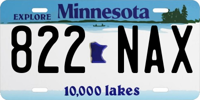 MN license plate 822NAX