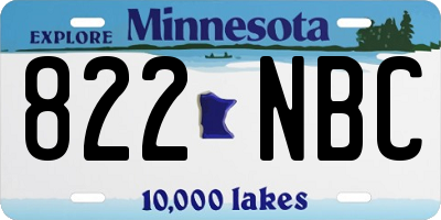 MN license plate 822NBC