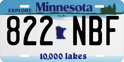 MN license plate 822NBF