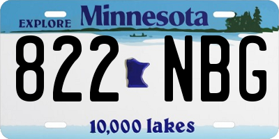 MN license plate 822NBG