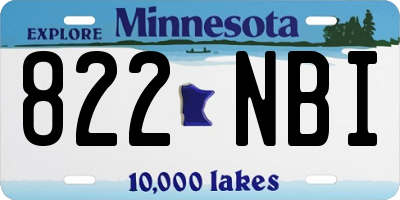 MN license plate 822NBI