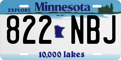 MN license plate 822NBJ