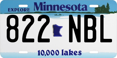 MN license plate 822NBL