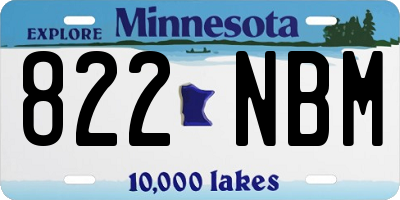 MN license plate 822NBM
