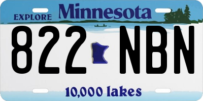 MN license plate 822NBN