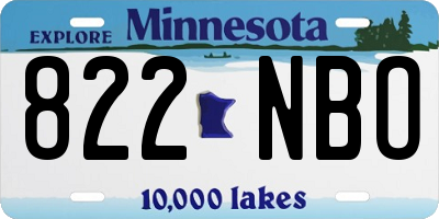 MN license plate 822NBO