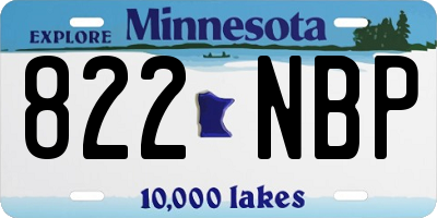 MN license plate 822NBP