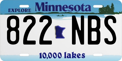 MN license plate 822NBS