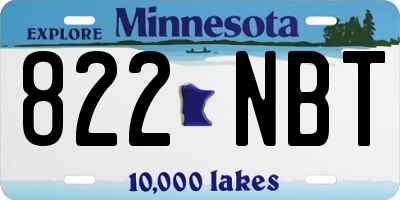 MN license plate 822NBT