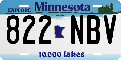 MN license plate 822NBV