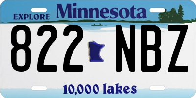MN license plate 822NBZ