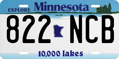 MN license plate 822NCB