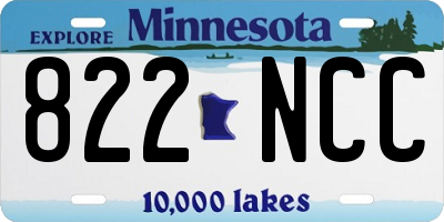 MN license plate 822NCC