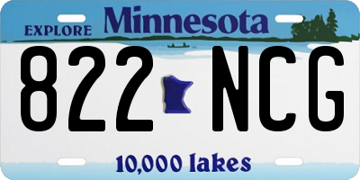 MN license plate 822NCG