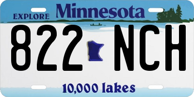MN license plate 822NCH