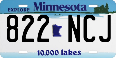 MN license plate 822NCJ