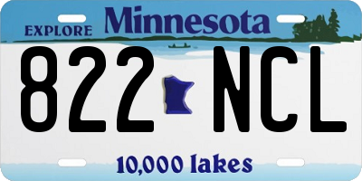 MN license plate 822NCL