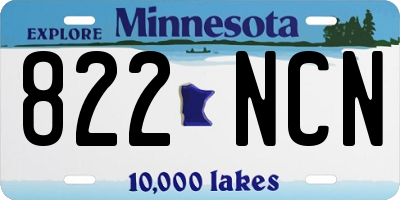 MN license plate 822NCN