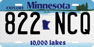 MN license plate 822NCQ