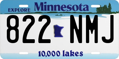 MN license plate 822NMJ