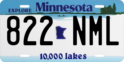 MN license plate 822NML