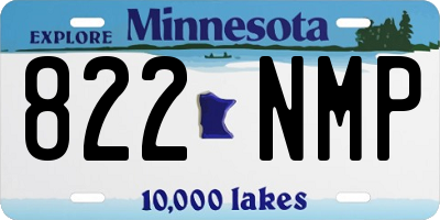 MN license plate 822NMP