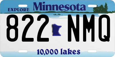 MN license plate 822NMQ