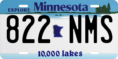 MN license plate 822NMS