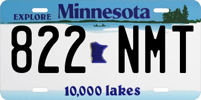 MN license plate 822NMT