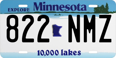 MN license plate 822NMZ