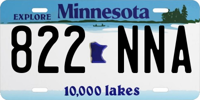 MN license plate 822NNA