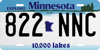 MN license plate 822NNC
