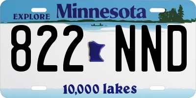 MN license plate 822NND
