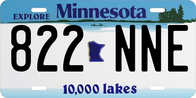 MN license plate 822NNE