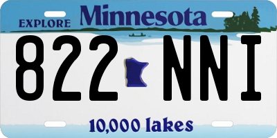 MN license plate 822NNI