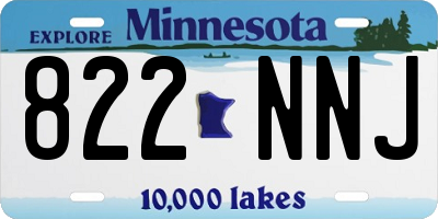 MN license plate 822NNJ