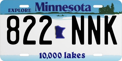 MN license plate 822NNK