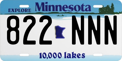 MN license plate 822NNN