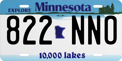 MN license plate 822NNO