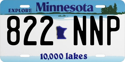 MN license plate 822NNP