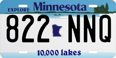 MN license plate 822NNQ