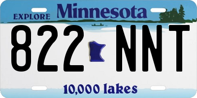 MN license plate 822NNT