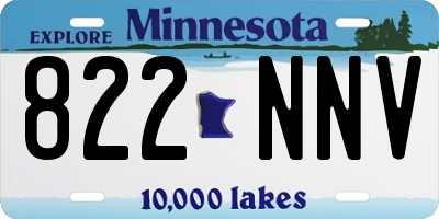 MN license plate 822NNV