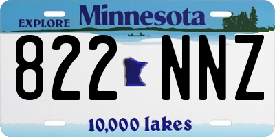 MN license plate 822NNZ