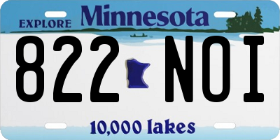 MN license plate 822NOI