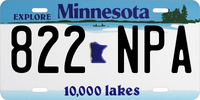 MN license plate 822NPA