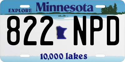 MN license plate 822NPD