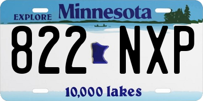 MN license plate 822NXP