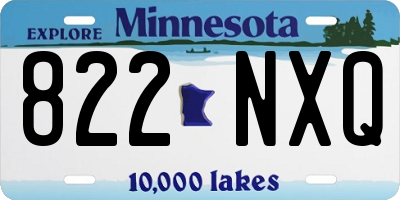MN license plate 822NXQ